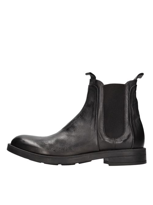 Leather ankle boots with elastic detail PAWELK'S | 21502 BUFALONERO